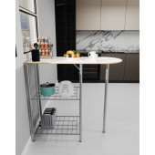 Eportatif Mutfak Bar Masa Sandalye Takımı Katlanır Bar Sandalye 2 Kişilik Mutfak Masası Beyaz 1296 thumbnail 3