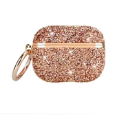 Apple Airpods 3. Nesil ile uyumlu Kılıf Taşlı Parlak Lüks Stone Mira Case - 4