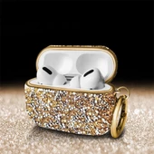 Apple Airpods 3. Nesil ile uyumlu Kılıf Taşlı Parlak Lüks Stone Mira Case - 7