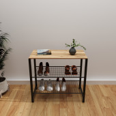 Eportatif Geniş Metal Ayakkabılık Vestiyer 3 Katlı Ayakkabılık 1303 - 1