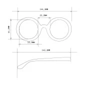 Okkia Monica Unisex Büyük Yuvarlak  Güneş Gözlüğü Beyaz thumbnail 8