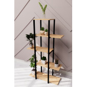 Eportatif Dekoratif 5 Raflı Metal Çiçeklik Saksı Standı Saksılık Çam 1307 - 2