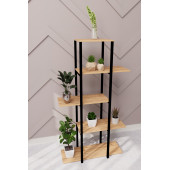 Eportatif Dekoratif 5 Raflı Metal Çiçeklik Saksı Standı Saksılık Çam 1307 - 3