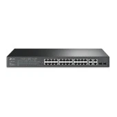 Tp-Link 24 Port 10-100 Poe+ Switch 4 Port SFP Çelik Kasa Rack Mount Switch - 1