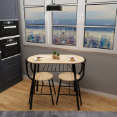 Eportatif 2 Kişilik Masa Takımı Mutfak Masa Sandalye Seti Çam 1100 - 1