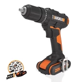 WORX WX370 20Volt/2Ah. Li-ion Çift Akülü Profesyonel Şarjlı Darbeli Matkap + 30 Parça Aksesuar Seti - 3