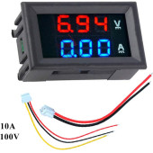 Dijital Volt-Ampermetre DC 0-100V 0-10A - 4
