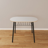 Eportatif Masa Sandalye Takımı 2 Kişilik Mutfak Masa Seti Beyaz 1102 - 4