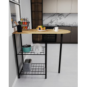 Eportatif Mutfak Bar Masa Sandalye Takımı Katlanır Bar Sandalye 2 Kişilik Mutfak Masası Atlantik Çam 1311 thumbnail 3