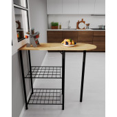 Eportatif Mutfak Bar Masa Sandalye Takımı Katlanır Döşemeli Bar Sandalye 2 Kişilik Çam 1313 thumbnail 3