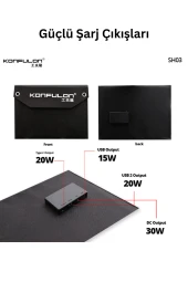 Taşınabilir Güneş Paneli Katlanabilir 30W 18V 1.66A PV Modülü Güç İstasyonu Üç Yüzlü Monokristal Güneş Pili thumbnail 6