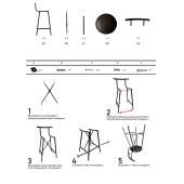Eportatif Mutfak Sandalyesi Bar Taburesi 1111 - 3