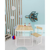 Eportatif Aktivite Masası Çocuk Etkinlik Oyun Çalışma Masa Ve Sandalye Çam - 1