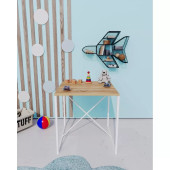 Eportatif Aktivite Masası Çocuk Etkinlik Oyun Çalışma Masa Ve Sandalye Çam - 4