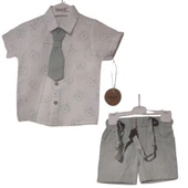 PAMPAL AYICIK BASKILI KRAVATLI ERKEK ÇOCUK TAKIM - 3