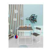 Eportatif Aktivite Masası Çocuk Etkinlik Oyun Çalışma Masa Ve Sandalye Füme - 1