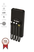 Torima TRM-1014 Siyah 10.000mAh Wirelles Dijital Göstergeli Hızlı Şarjlı Powerbank - 1
