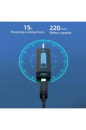 Amfi Ve Hoparlör Kablosuz Wireless Yaka Mikrofon Çiftli 3.5mm Jaklı Tak Çalıştır Telefon Araç Uyumlu - 4