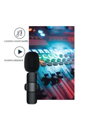 Amfi Ve Hoparlör Kablosuz Wireless Yaka Mikrofon Çiftli 3.5mm Jaklı Tak Çalıştır Telefon Araç Uyumlu - 7