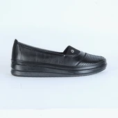 Moda Ayakkabı 258 Siyah Comfort Kadın Babet Ayakkabı - 5
