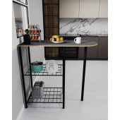 Eportatif Mutfak Bar Masa 2 Kişilik Mutfak Masası Füme Kaplama 1338 - 1