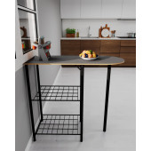 Eportatif Mutfak Bar Masa 2 Kişilik Mutfak Masası Füme Kaplama 1338 - 2