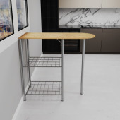 Eportatif Mutfak Bar Masa 2 Kişilik Mutfak Masası Çam Mebran Kaplama 1340 - 1