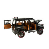 1:16 Ölçek Metal Model Suv Araba Çek Bırak Işıklı Sesli Siyah - 4