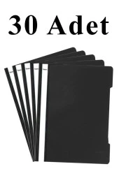 30 Adet A4 Siyah Telli Dosya 1 Paket Ekonomik Kaliteli Telli Dosya Ofis Büro Okul - 1