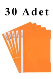 30 Adet A4 Turuncu Telli Dosya 1 Paket Ekonomik Kaliteli Telli Dosya Ofis Büro Okul - 1