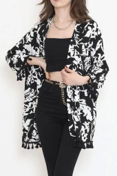Desenli Kimono Beyazsiyah - 2492.555. - 1