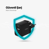 Polham Ttec PD 45W 1x Type C ve 1x USB Girişli Şarj Adaptörü, Akım ve Isı Korumalı Süper Hızlı Başlık - 5