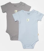 Bebek 2 Parça Kısa Kol Body, %50 Bambu - %50 Organik Pamuk, Bebek ve Yenidoğan Serisi - CSYB9017 - 2