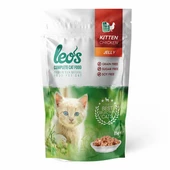 Leos Pouch Tavuklu Yavru Kedi Konservesi 24 Adet 85 Gr - 1