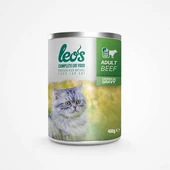 Leos Sığır Parça Etli Soslu Yetişkin Kedi Konservesi 400 Gr - 1
