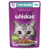 Whiskas Pouch Jöle İçinde Ton Balıklı Yetişkin Kedi Konservesi 28 Adet 85 Gr - 1