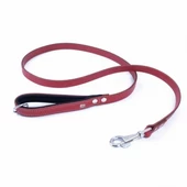 Doggie Konfor Klasik Deri Köpek Gezdirme Tasması Kırmızı 2x140 Cm thumbnail 2