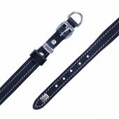 Doggie Yumuşak Firstclass Deri Köpek Boyun Tasması Siyah 1,5x25-30 Cm thumbnail 3