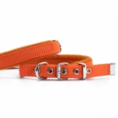 Doggie Polar Pedli Sade Dokuma Köpek Boyun Tasması Turuncu 1,5x20-25 Cm - 1