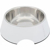 Trixie Melamin Paslanmaz Çelik Kedi ve Köpek Mama Su Kabı Beyaz 0,8 Lt 22 Cm - 1