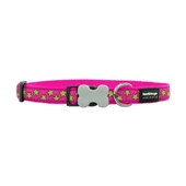 Reddingo Pembe Üzerine Lime Yıldızlı Köpek Boyun Tasması Small 15 Mm 24 -36 Cm - 1