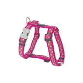 Reddingo Pembe Üzerine Lime Yıldızlı Köpek Göğüs Tasması Medium 20 Mm - 1