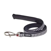 Reddingo Reflektörlü Kemik Desenli Siyah Köpek Uzatma Tasması Large 25 Mm 1,2 Mt - 1