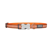 Reddingo Reflektörlü Kemik Desenli Turuncu Köpek Boyun Tasması Small 15 Mm 24-36 Cm - 1
