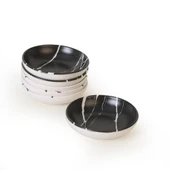 Keramika Keraart Mermer Halka Sosluk / Çerezlik 13 Cm 6 Adet 17950-51 - 5