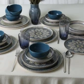 Keramika Keraart Mosaic Marvels Yemek Takımı 24 Parça 6 Kişilik 21619-20-21 - 2