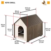 Ferplast Koya Ahşap Köpek Kulübesi Small 44,1x57,5x55,8 Cm - 2
