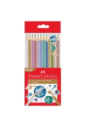 Faber Castell Kuru Boya Kalemi Üçgen Metalik 12'Lı  5171000006000 - 2