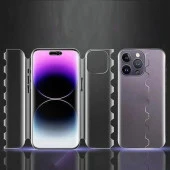 İphone 15 Pro Max ve Tüm Modellere Uyumlu 360 Derece Full Body Jelatin ve Hoparlör Toz Önleyici Kit - 2