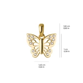 14 Ayar Taşlı Kelebek Altın Kolye Ucu 0,98 gr thumbnail 5